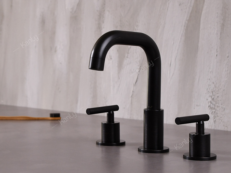 Vòi chậu âm bàn nóng lạnh bằng đồng Kanly GCB05B