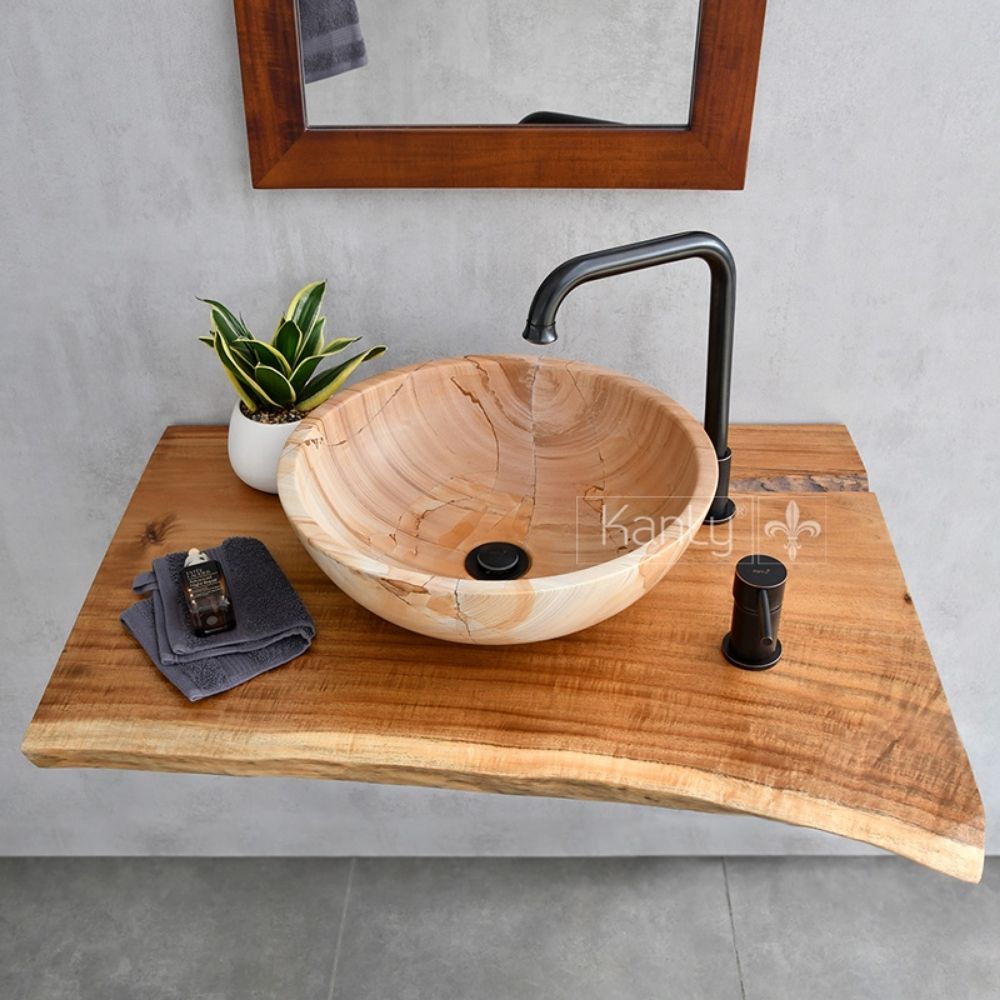 Vòi chậu âm bàn nóng lạnh bằng đồng Kanly GCC41B