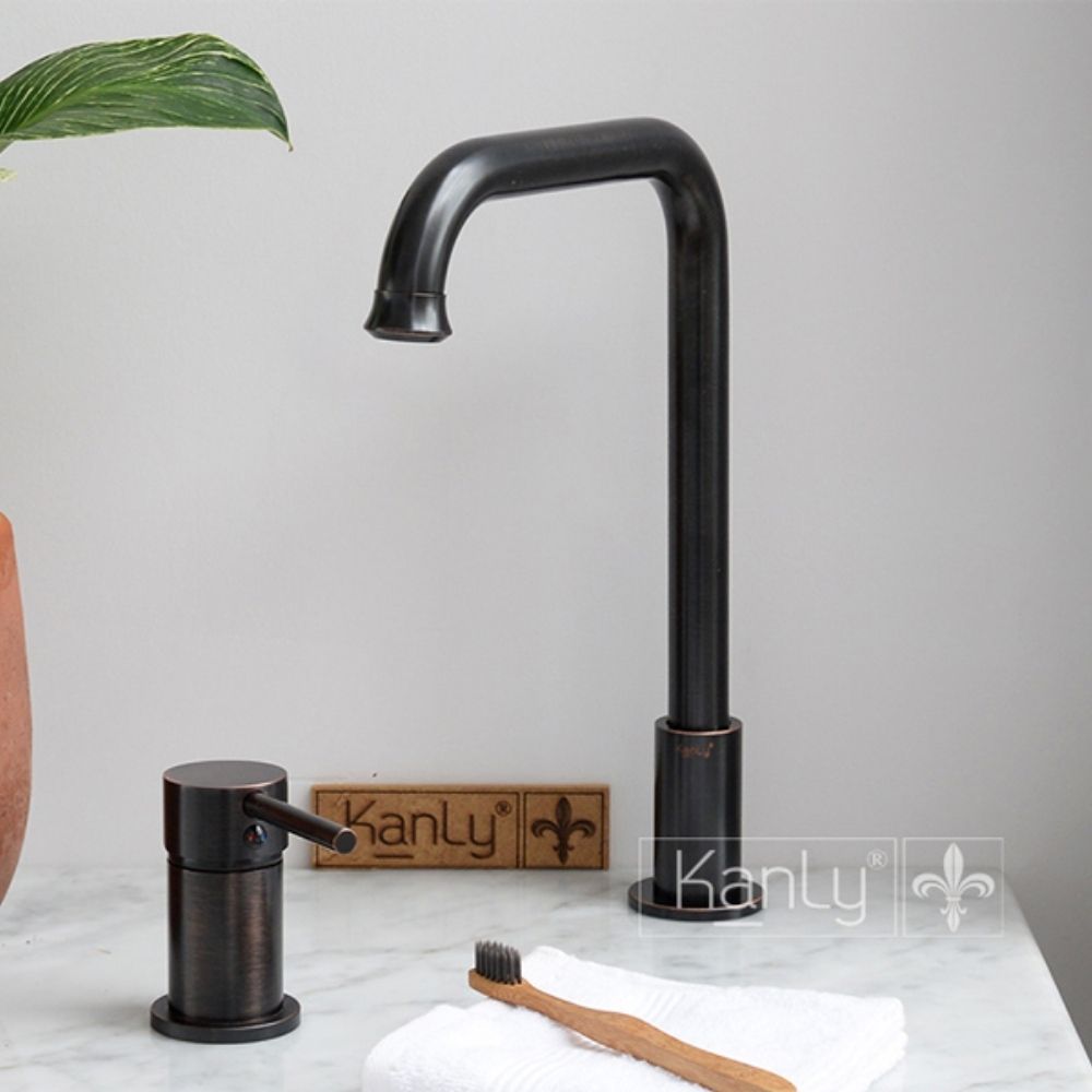 Vòi chậu âm bàn nóng lạnh bằng đồng Kanly GCC41B