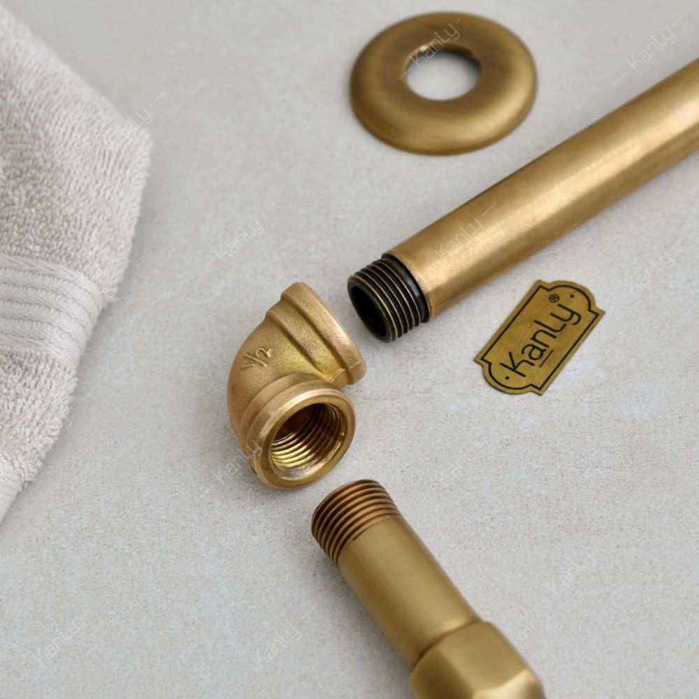 Vòi chậu thân cao nóng lạnh bằng đồng Kanly GCT01HM