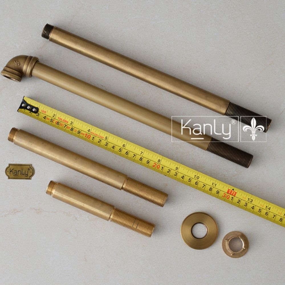 Vòi chậu thân cao nóng lạnh bằng đồng Kanly GCT01HM