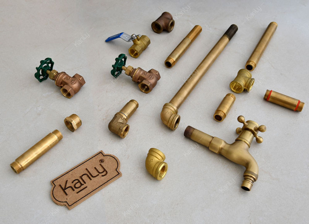 Vòi chậu thân cao nóng lạnh bằng đồng Kanly GCT01HM