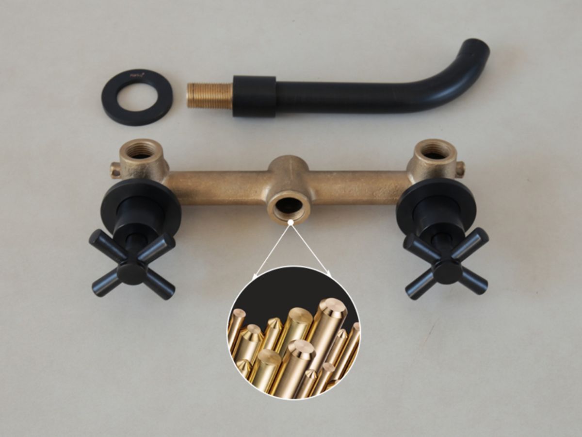 Vòi âm tường nóng lạnh bằng đồng Kanly GCT07B