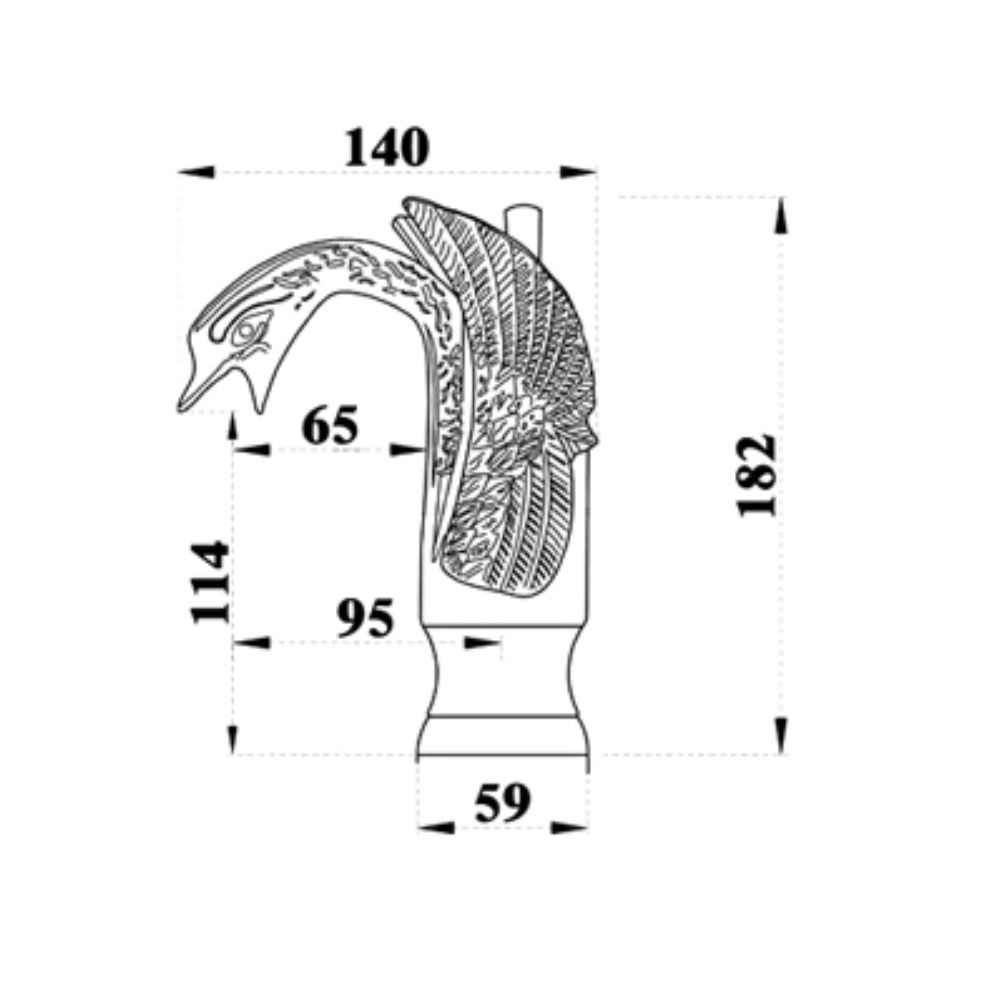 Vòi chậu lavabo nóng lạnh bằng đồng Kanly GCV09