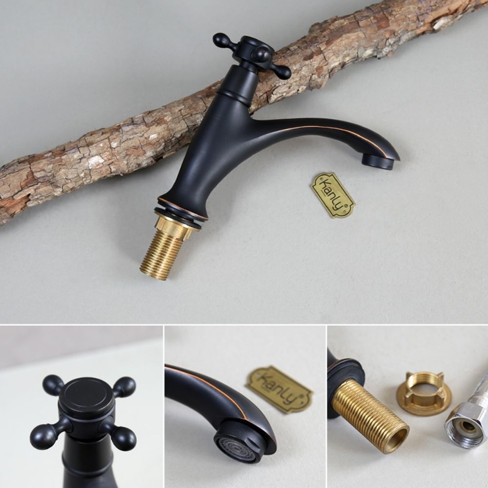 Vòi chậu lavabo bằng đồng Kanly GCV109B