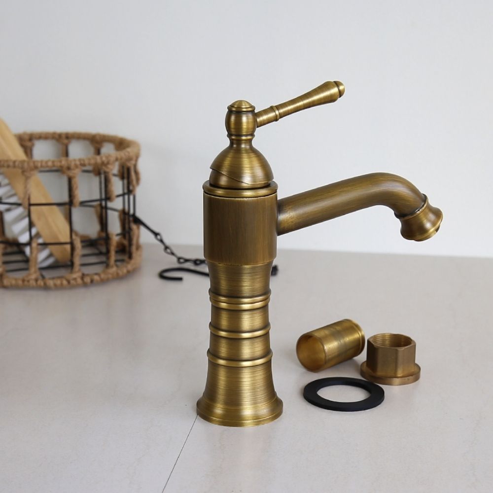 Vòi chậu lavabo nóng lạnh bằng đồng Kanly GCV13