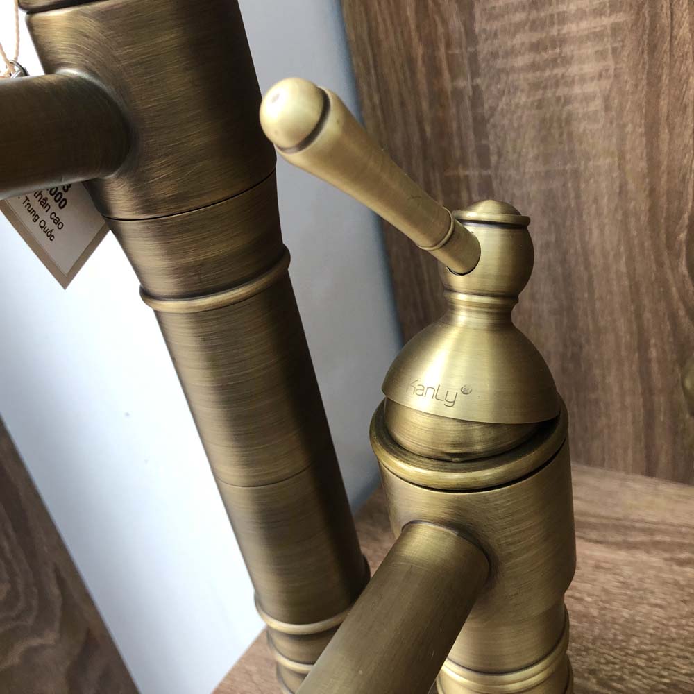 Vòi chậu lavabo nóng lạnh bằng đồng Kanly GCA13/GCV13