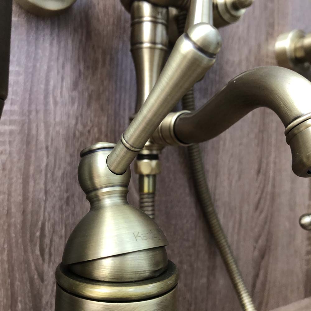 Vòi chậu lavabo nóng lạnh bằng đồng Kanly GCA13/GCV13