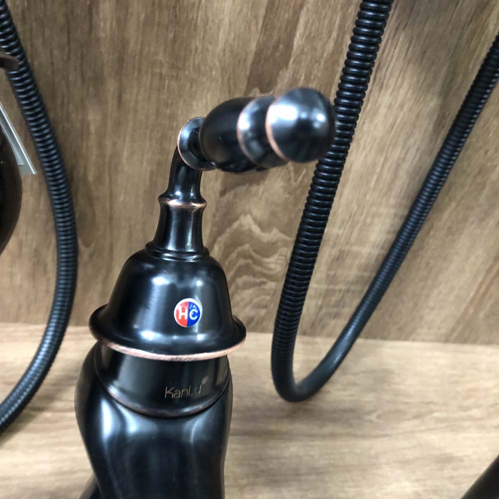 Vòi chậu lavabo nóng lạnh bằng đồng Kanly GCA14B/V14B