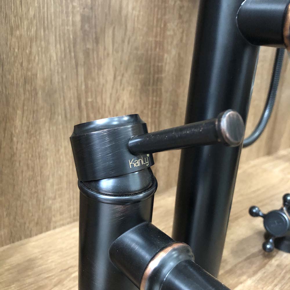 Vòi chậu lavabo nóng lạnh bằng đồng Kanly GCA20B/V20B