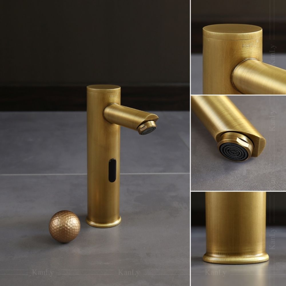 Vòi chậu lavabo cảm ứng bằng đồng Kanly GCVC1