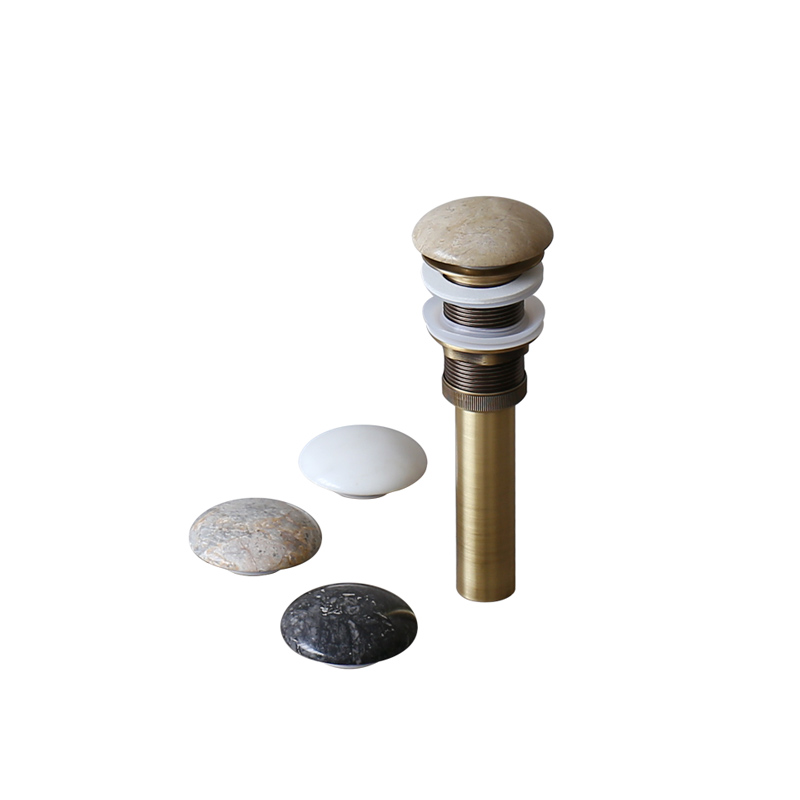Bộ xả lavabo bằng đồng đầu nút nhấn đá tự nhiên KANLY GCX01D