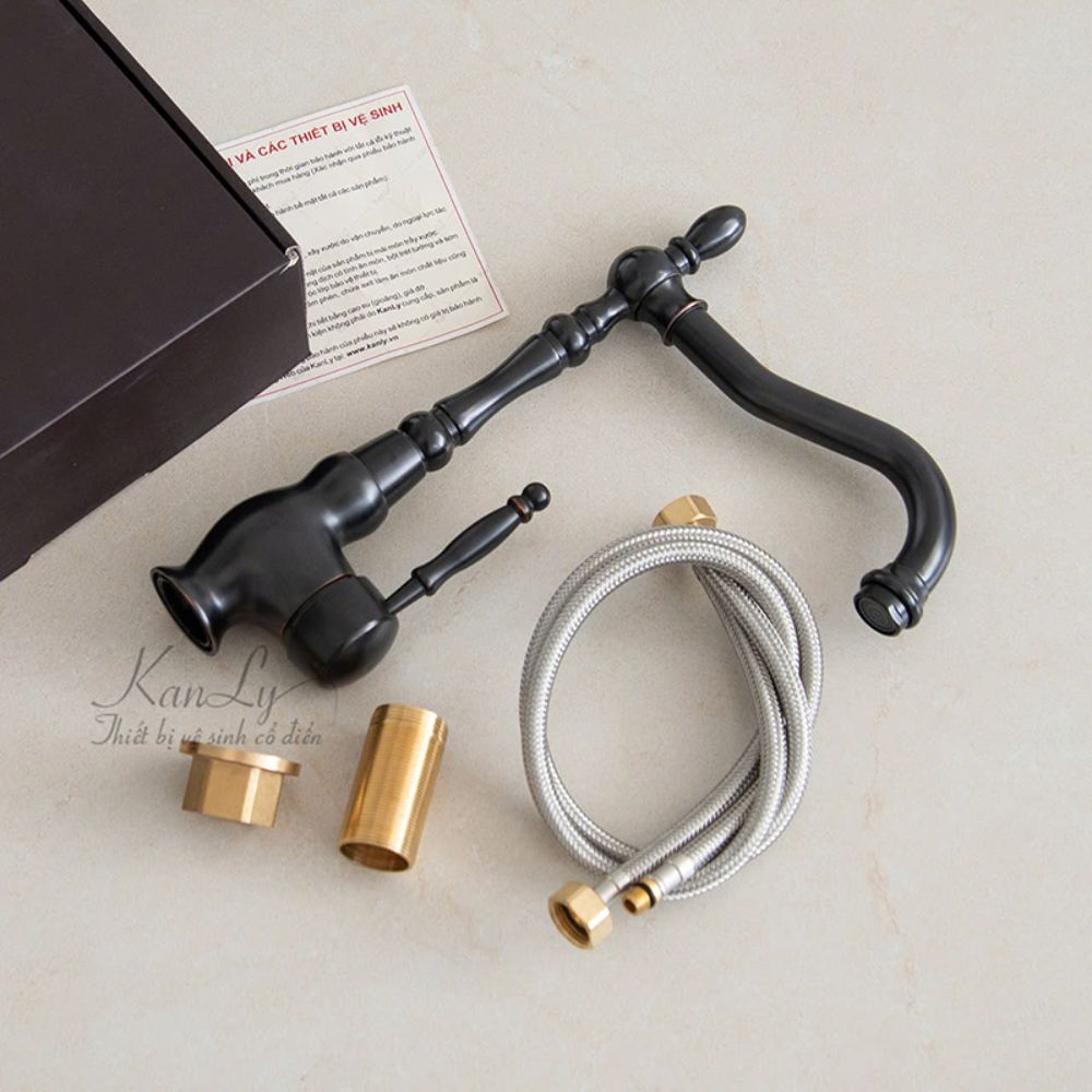 Vòi rửa chén bát nóng lạnh bằng đồng Kanly GCC04B