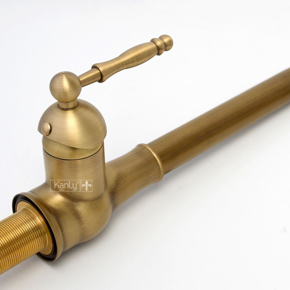 Vòi rửa bát dây rút nóng lạnh bằng đồng Kanly GCC09