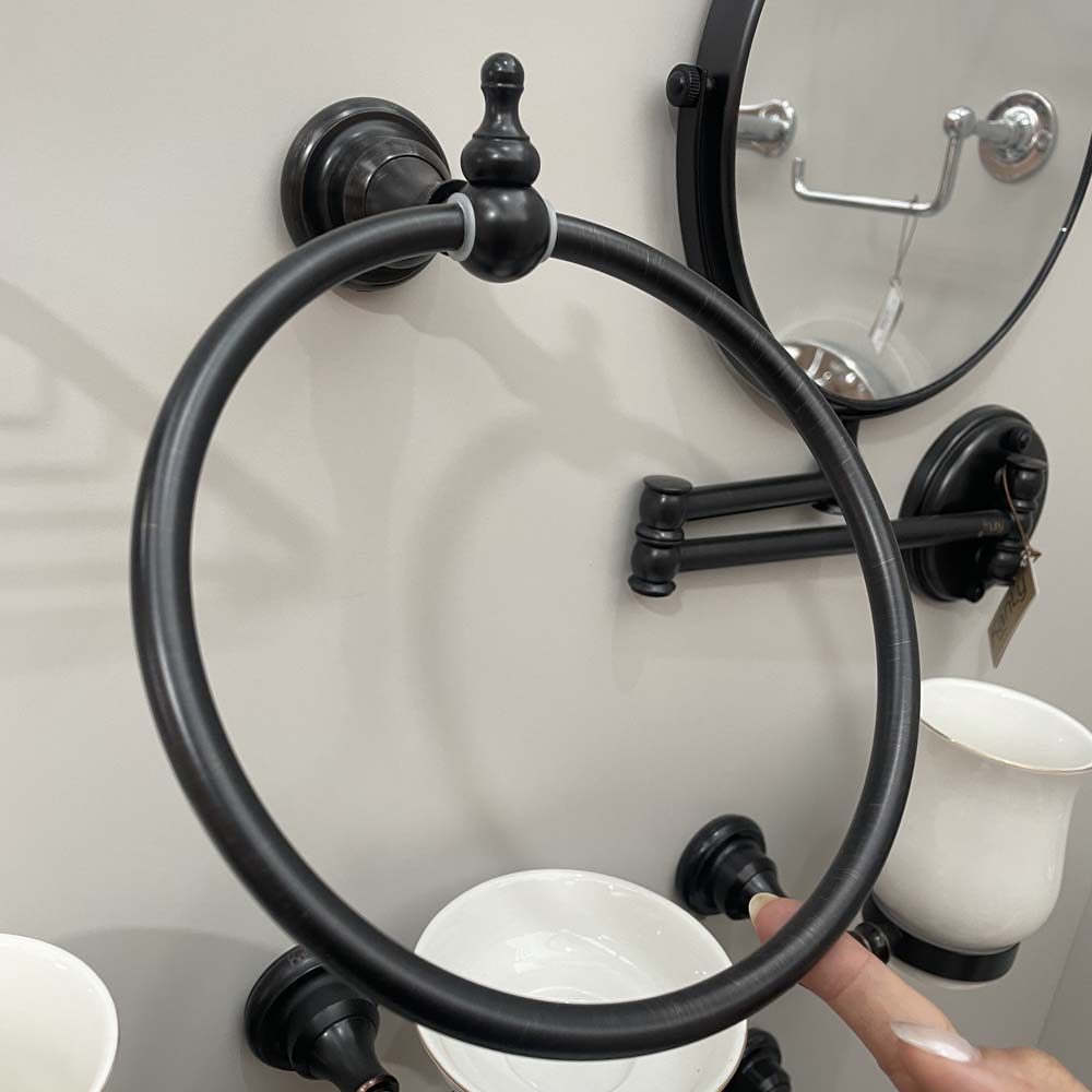 Vòng treo khăn bằng đồng Kanly GCK02B