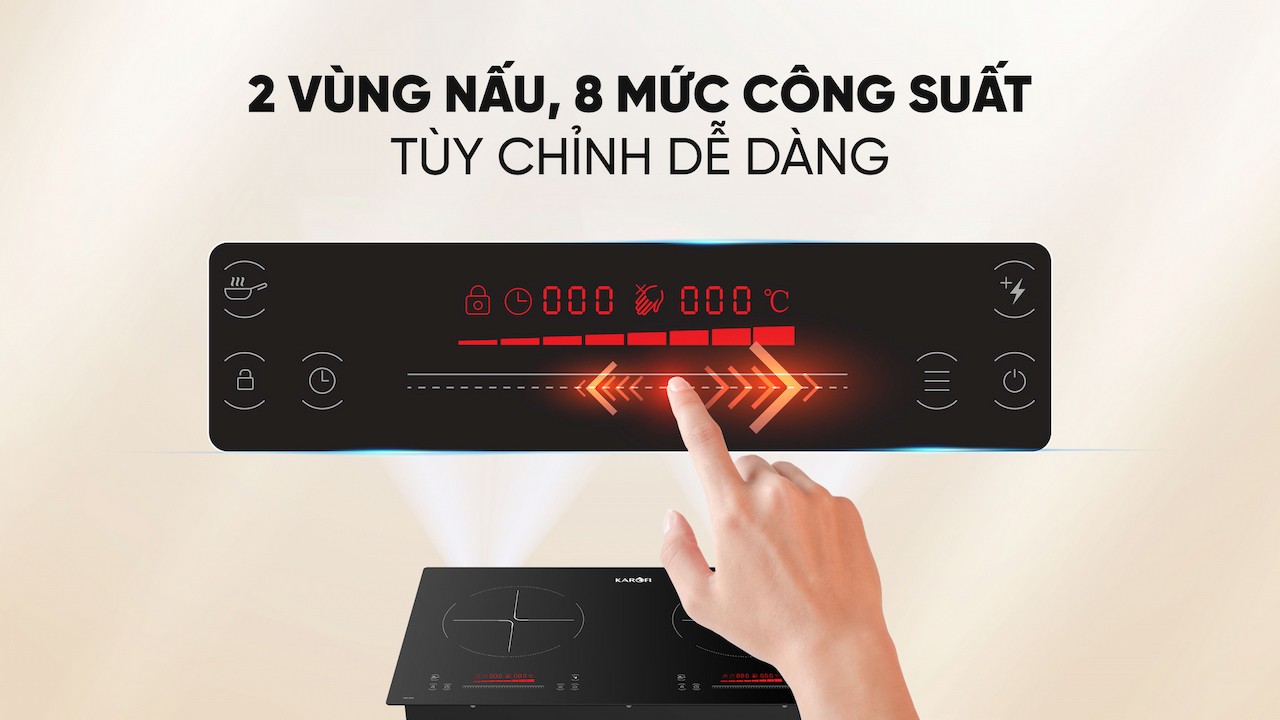 Bếp từ đôi cao cấp Karofi KIC-D63