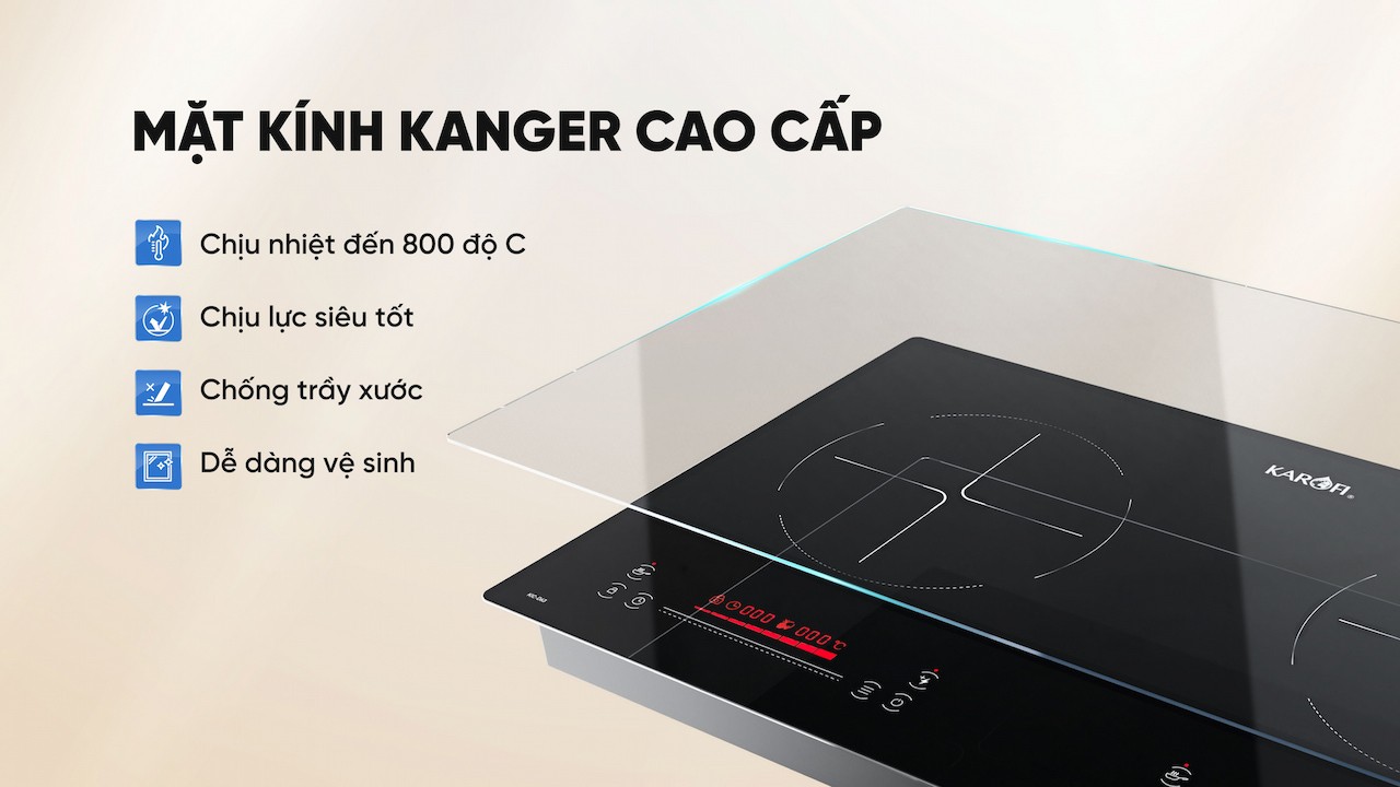 Bếp từ đôi cao cấp Karofi KIC-D63