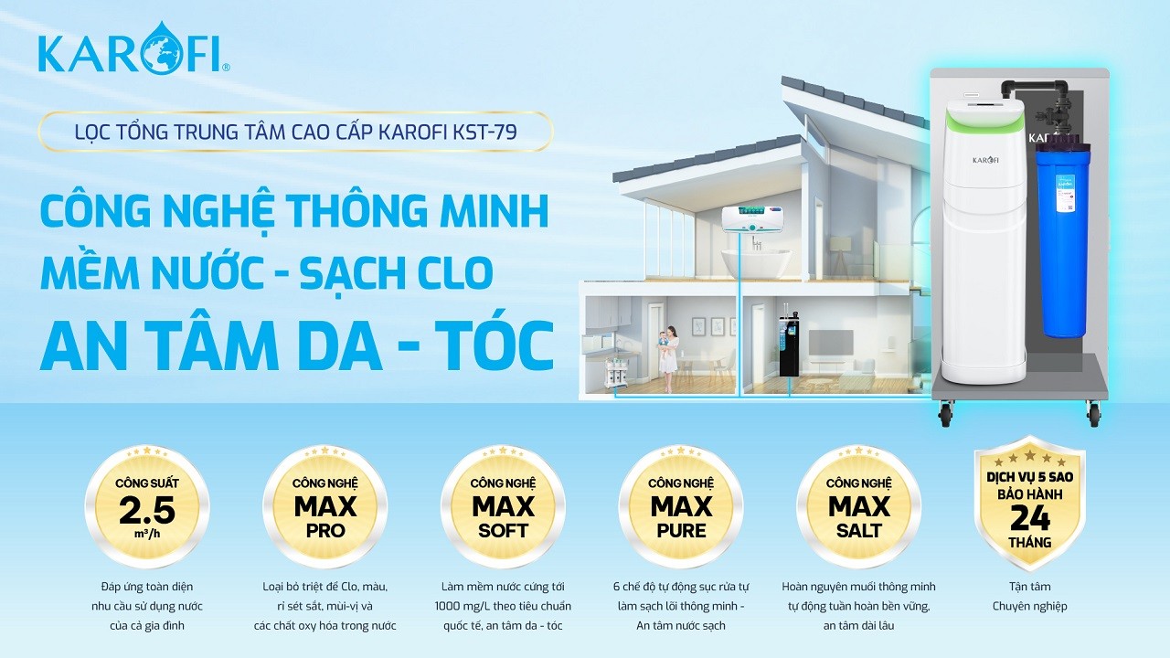 Hệ thống lọc tổng trung tâm cao cấp Karofi KST-79