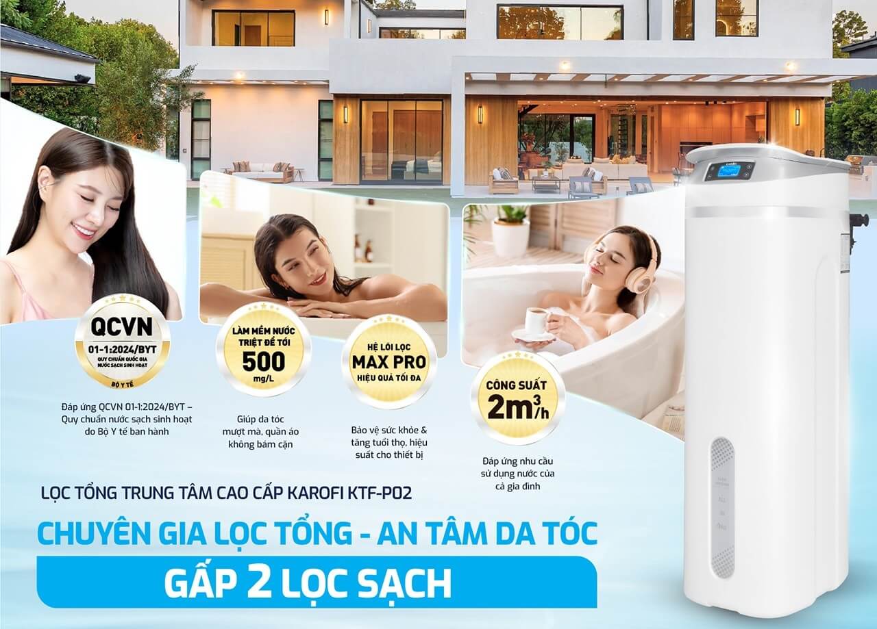 Hệ thống lọc tổng trung tâm cao cấp Karofi KTF-P02