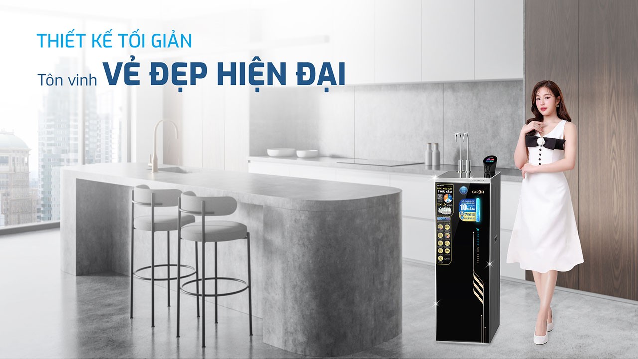 Máy lọc nước nóng lạnh Hydro-ion kiềm Karofi SA8 PREMIUM