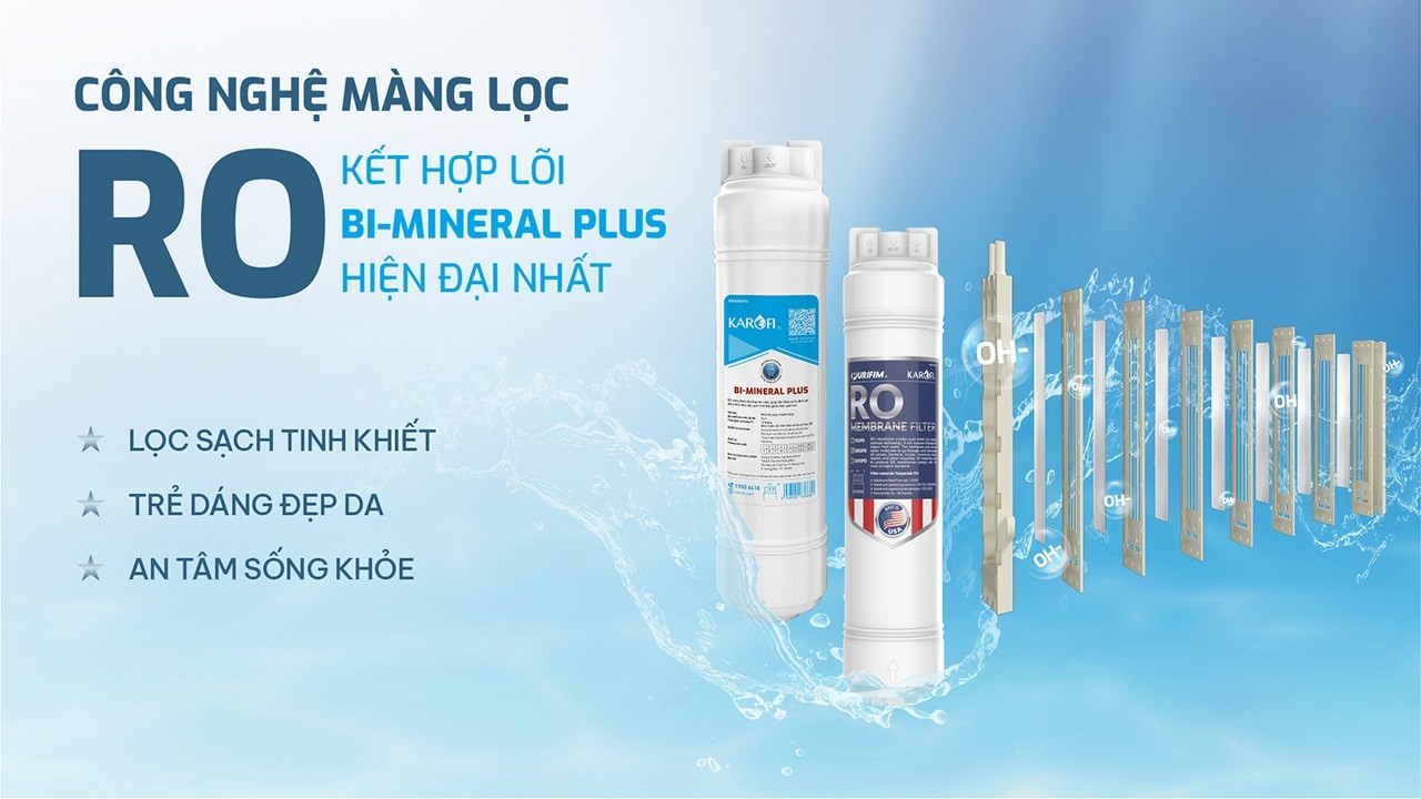 Máy lọc nước nóng lạnh Hydro-ion kiềm Karofi SA9 PREMIUM