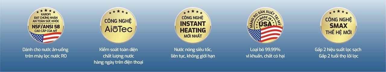 Máy lọc nước nóng lạnh Hydro-ion kiềm Karofi SA9 PREMIUM