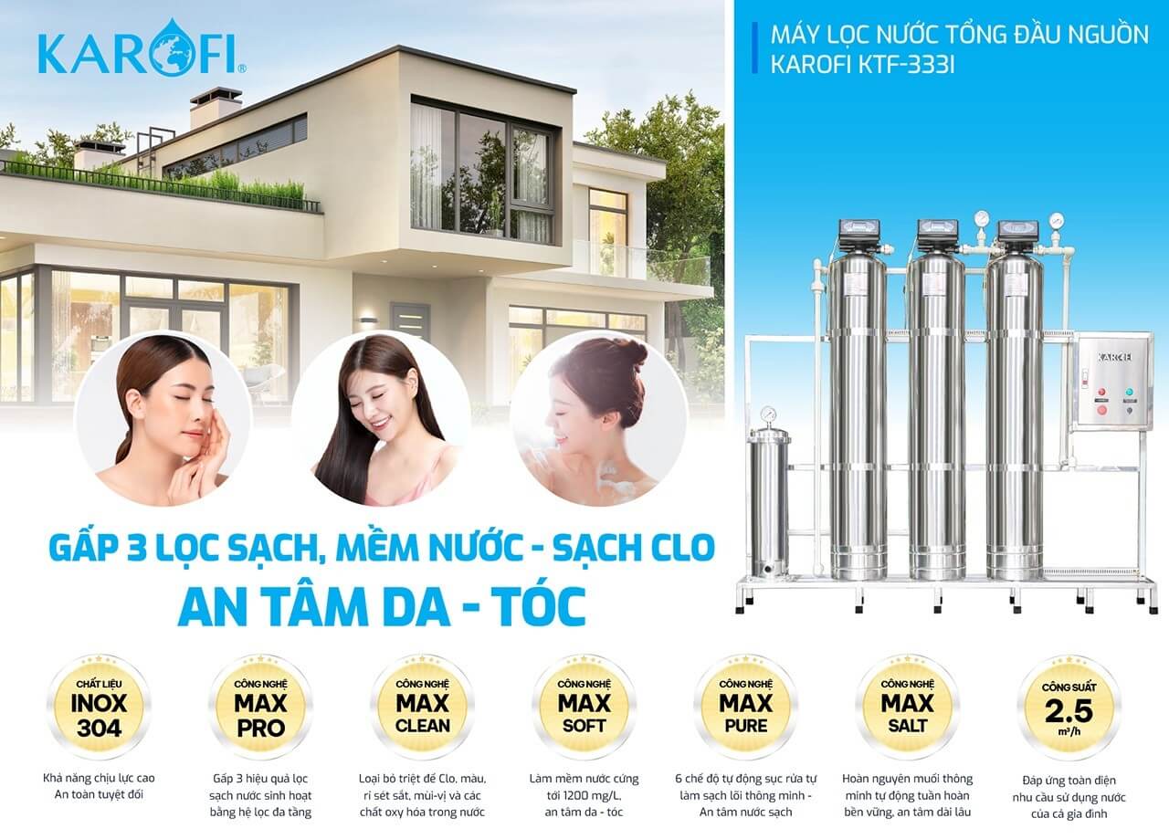 Máy lọc nước tổng đầu nguồn Karofi KTF-333I