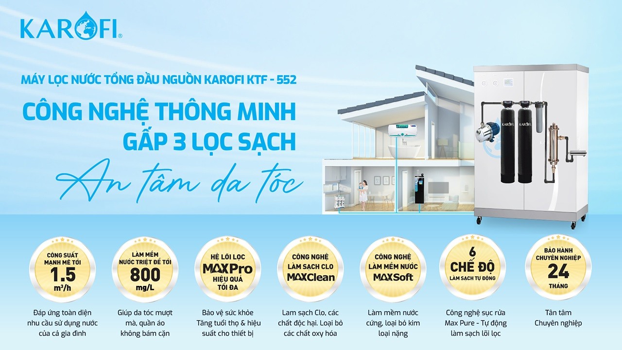 Máy lọc nước tổng đầu nguồn Karofi KTF-552