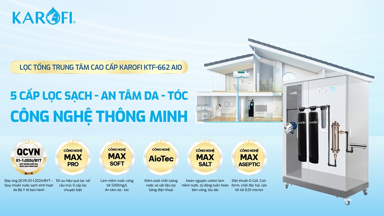 Máy lọc nước tổng đầu nguồn Karofi KTF-662-AIO