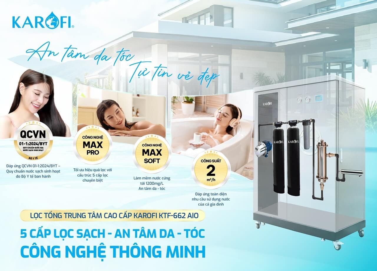 Máy lọc nước tổng đầu nguồn Karofi KTF-662-AIO