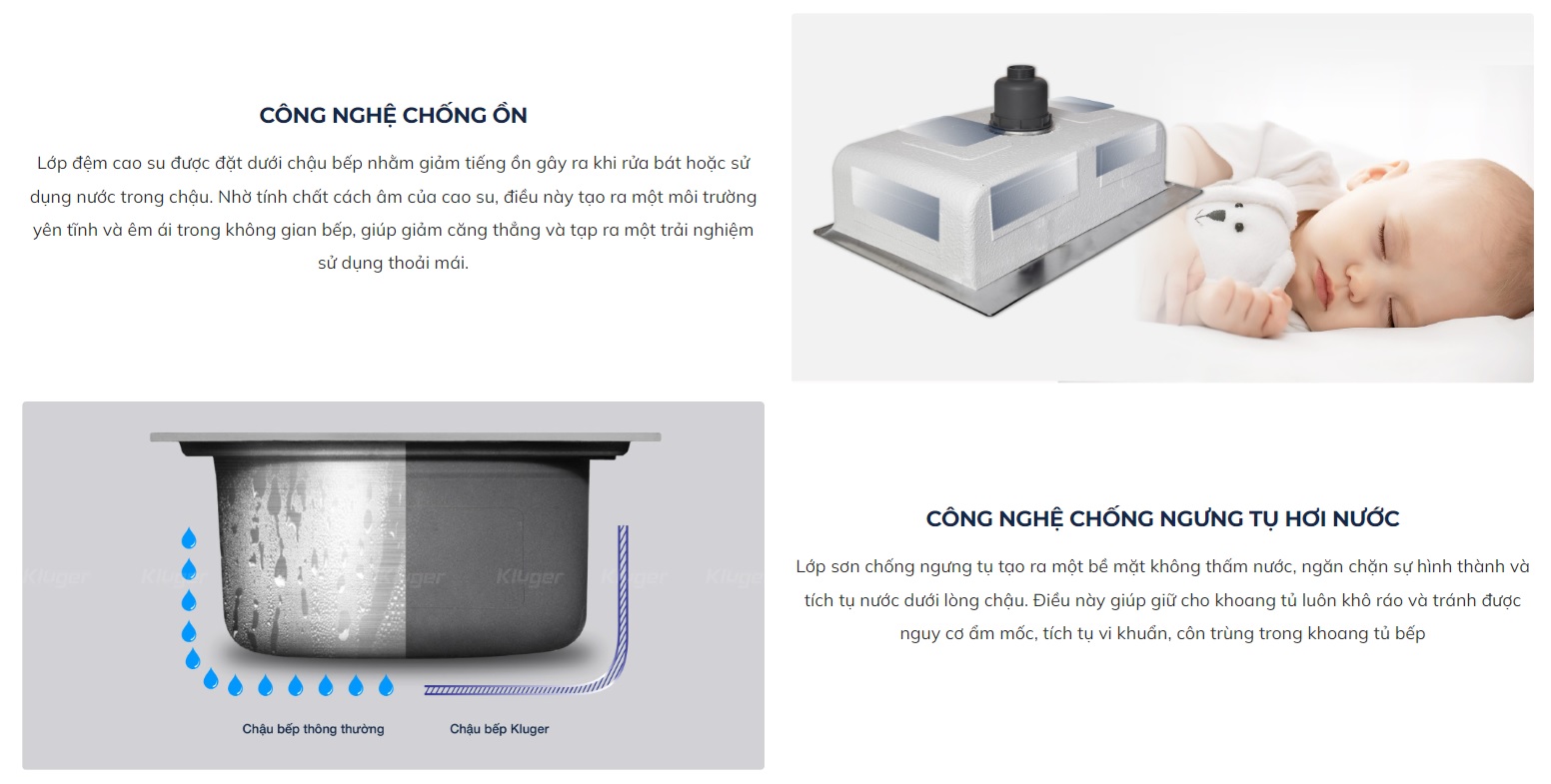 Chậu rửa chén Posco 304 đánh bóng bề mặt KLUGER KF8121B-S75 (K200 Series)