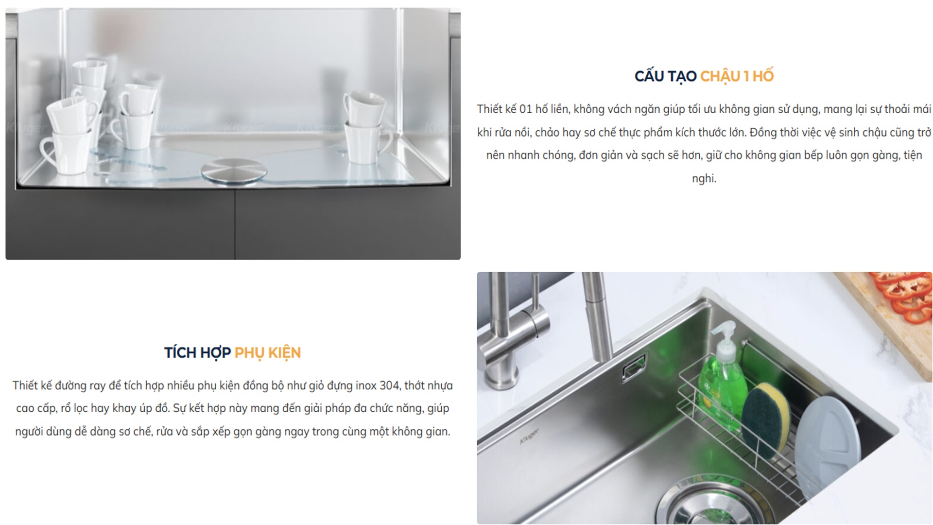 Chậu rửa chén Posco 304 Linen dập nổi KLUGER KO7847FSPlus (OMI Series)