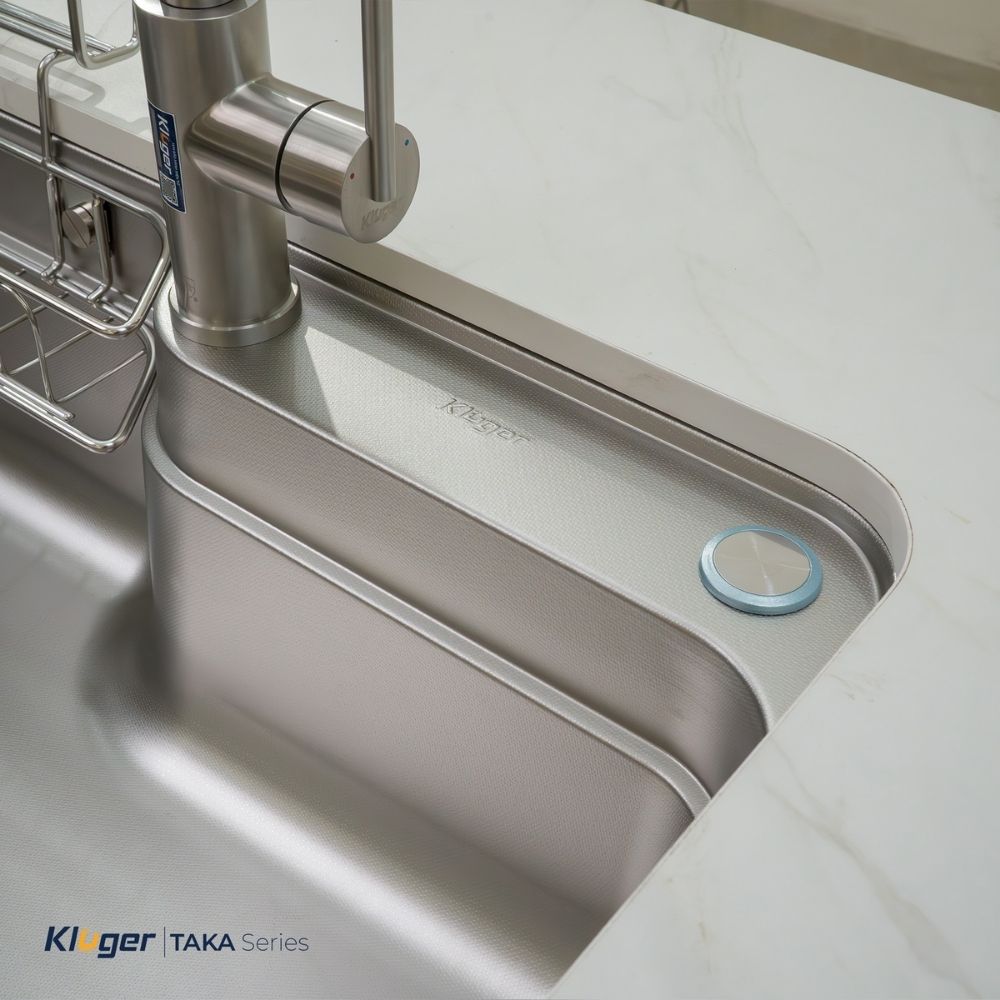 Chậu rửa chén Posco 304 Linen dập nổi Kluger KF7848FS - DO Plus