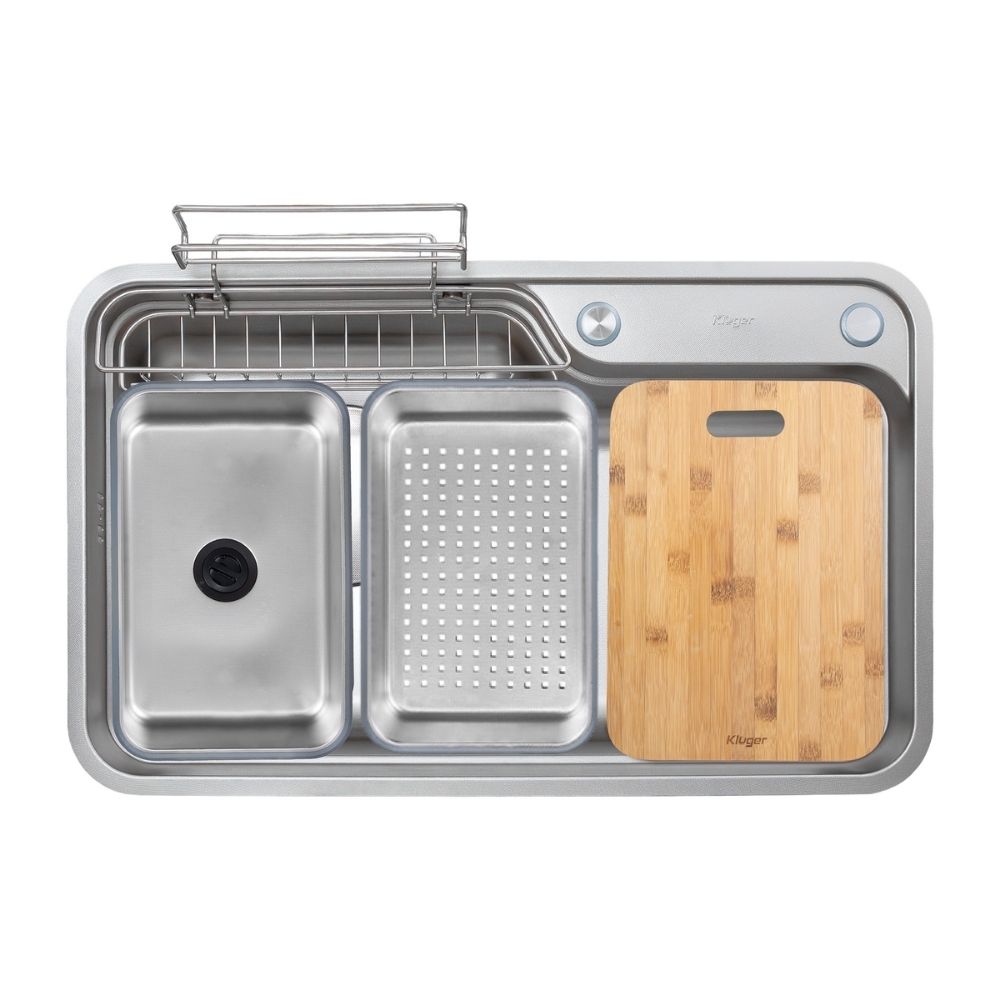 Chậu rửa chén Posco 304 Linen dập nổi Kluger KF7848FS - DO Plus