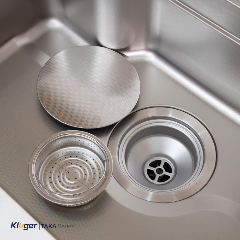 Chậu rửa chén Posco 304 Linen dập nổi Kluger KF7848FS LUX
