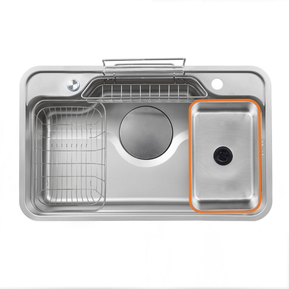 Chậu rửa chén Posco 304 Linen dập nổi Kluger KF7848FS LUX