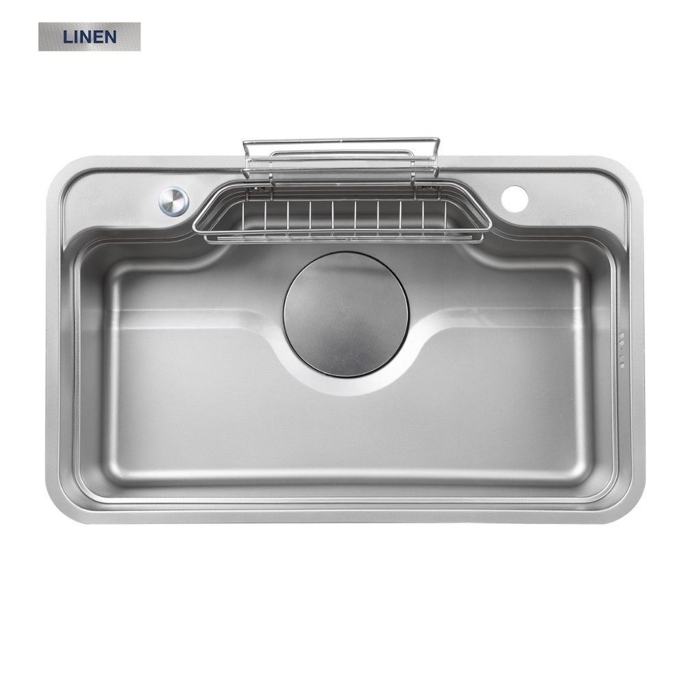 Chậu rửa chén Posco 304 Linen dập nổi Kluger KF7848FS LUX