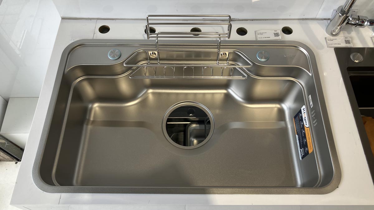 Chậu rửa chén Posco 304 Linen dập nổi Kluger KF7848FS - S78 Basic