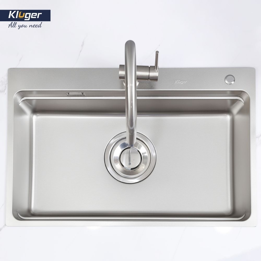 Chậu rửa chén Posco 304 Linen dập nổi KLUGER KF7850FSBasic (MOD Series)