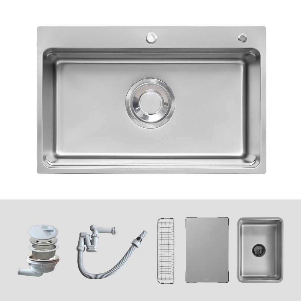 Chậu rửa chén Posco 304 Linen dập nổi KLUGER KF7850FSPlus (MOD Series)