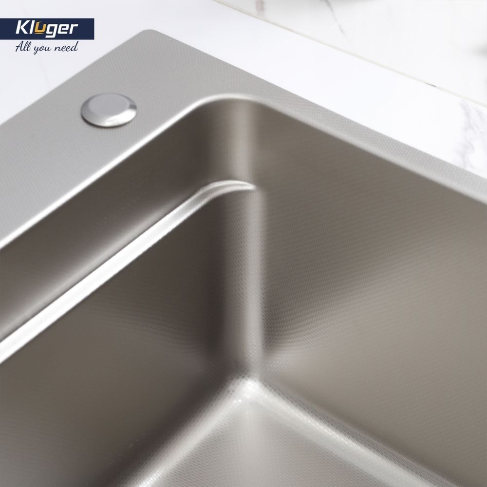 Chậu rửa chén Posco 304 Linen dập nổi KLUGER KF7850FSPlus (MOD Series)