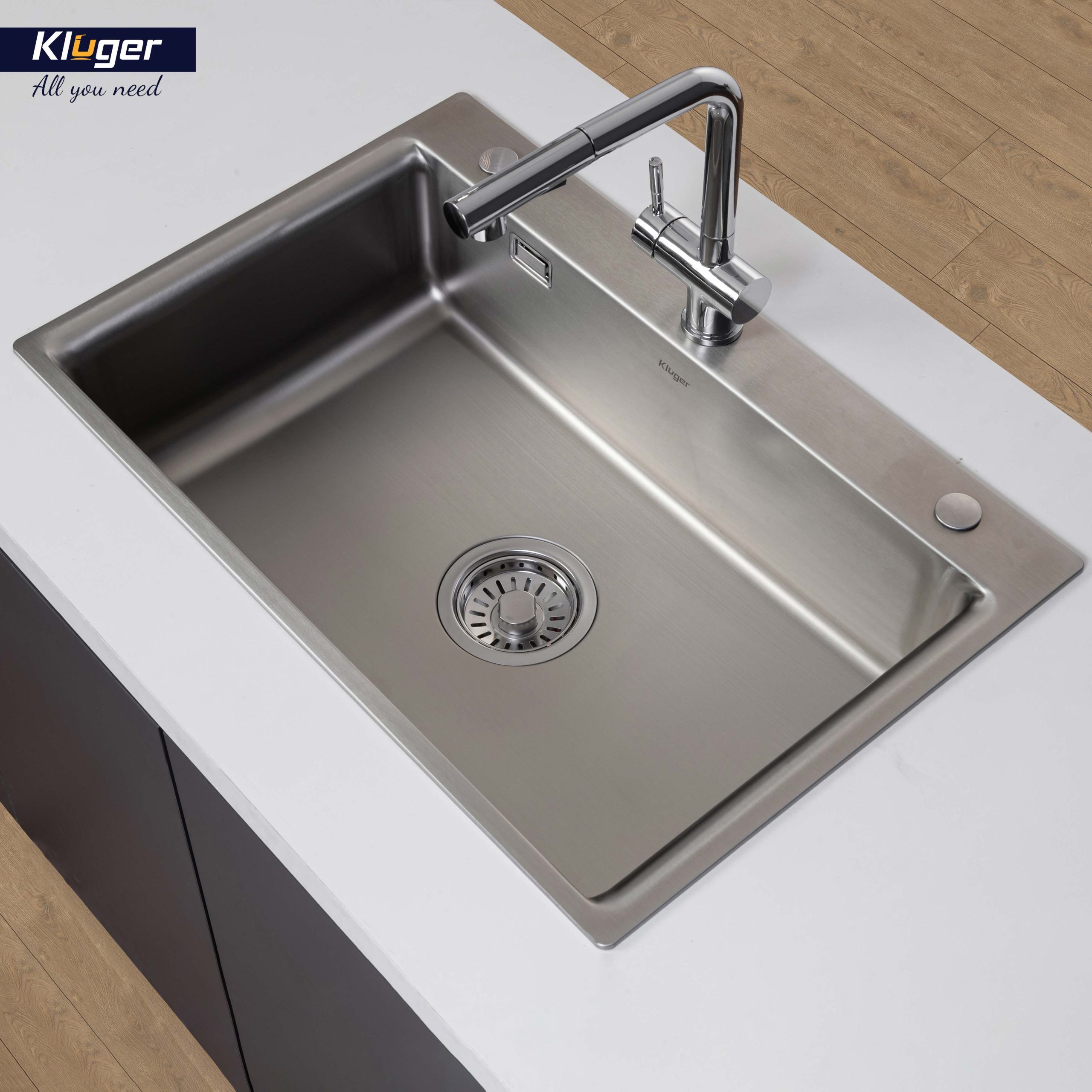 Chậu rửa chén Posco 304 đánh bóng bề mặt KLUGER KF8121B-S75 (K200 Series)