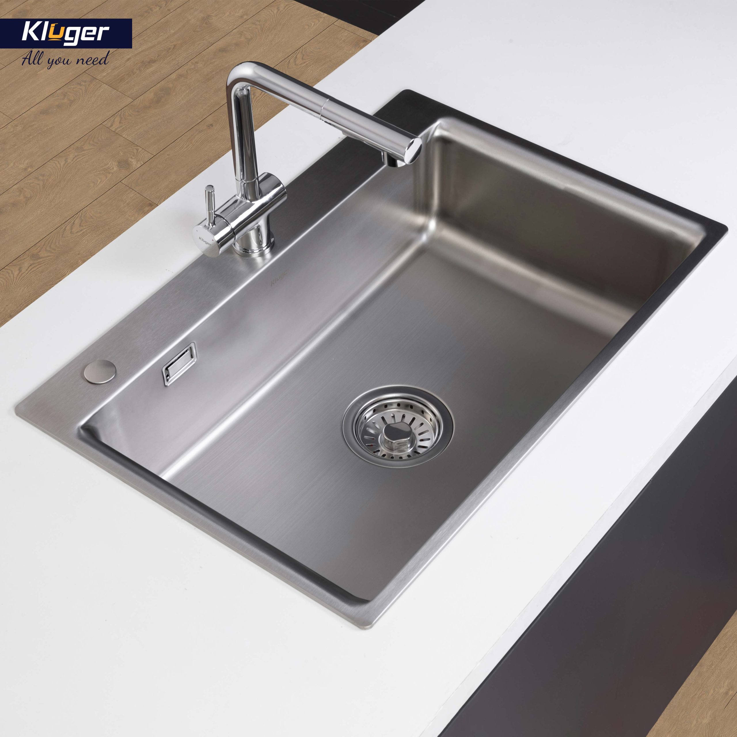 Chậu rửa chén Posco 304 đánh bóng bề mặt KLUGER KF8121S-S75 (K200 Series)