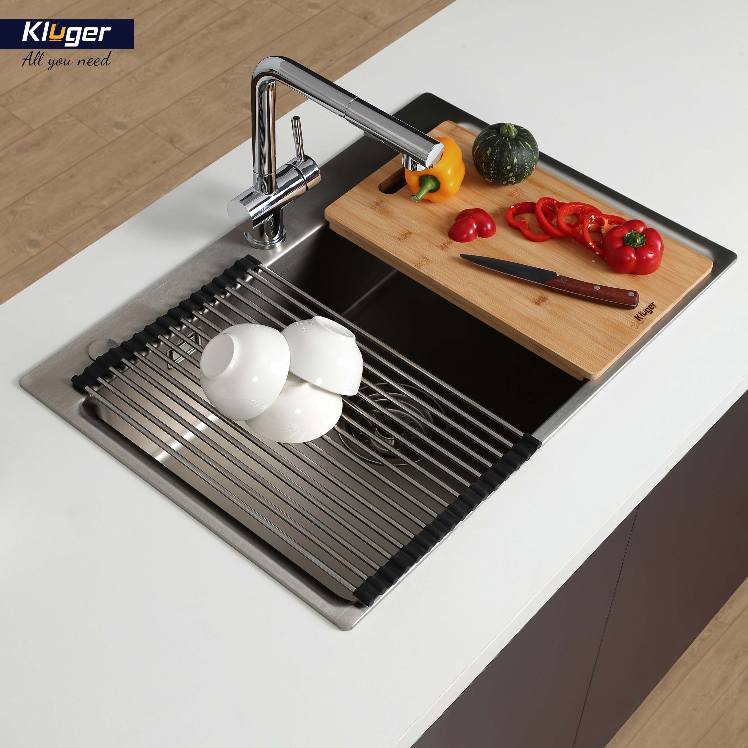 Chậu rửa chén Posco 304 đánh bóng bề mặt KLUGER KF8121S-S75 (K200 Series)