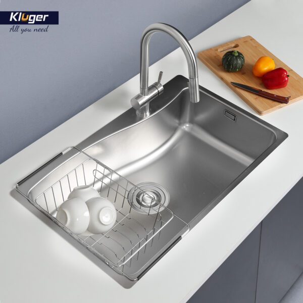 Chậu rửa chén Posco 304 Linen chống xước KLUGER KF8131FS-S80 (K300 Series)