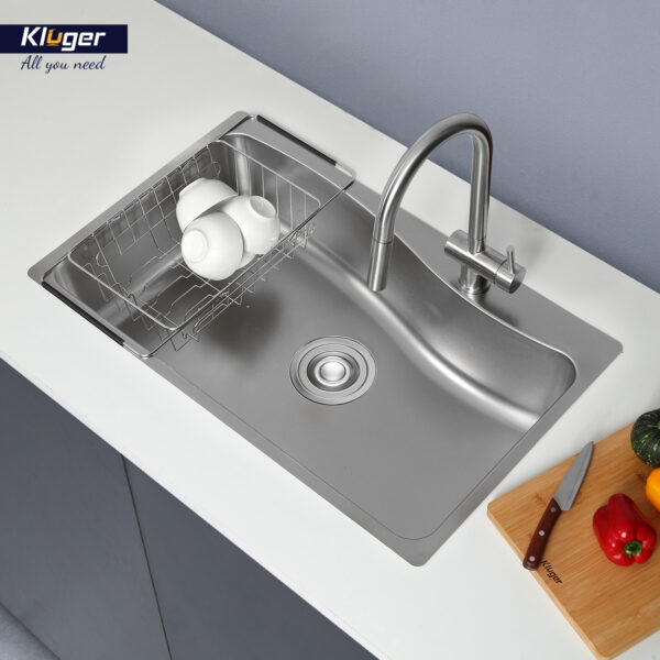 Chậu rửa chén Posco 304 Linen chống xước KLUGER KF8131FS-S80 (K300 Series)