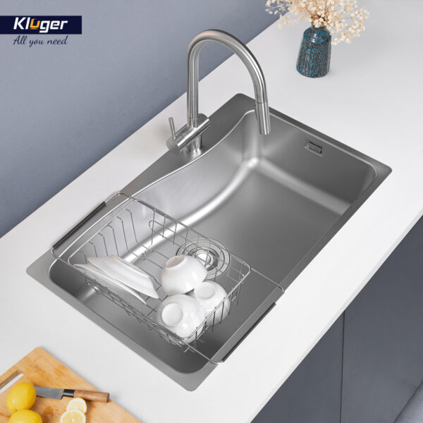 Chậu rửa chén Posco 304 Linen chống xước KLUGER KF8131FS-S80 (K300 Series)