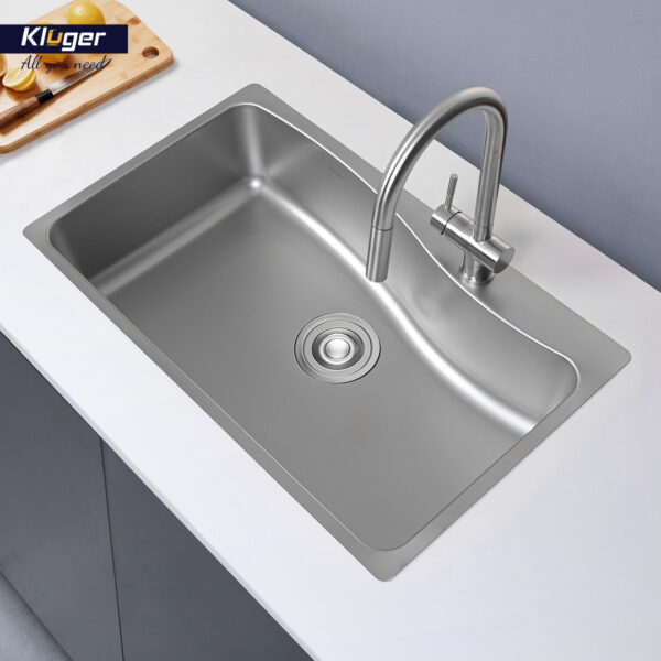 Chậu rửa chén Posco 304 Linen chống xước KLUGER KF8131FS-S80 (K300 Series)