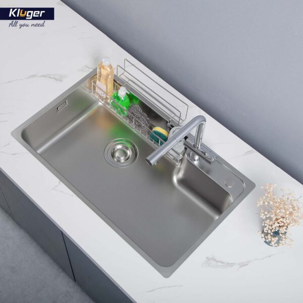 Chậu rửa chén Posco 304 Linen dập nổi KLUGER KF8171FS-S80 (K700 Series)