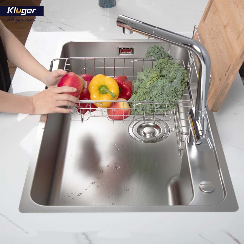 Chậu rửa chén Posco 304 Linen dập nổi KLUGER KF8171FS-S80 (K700 Series)